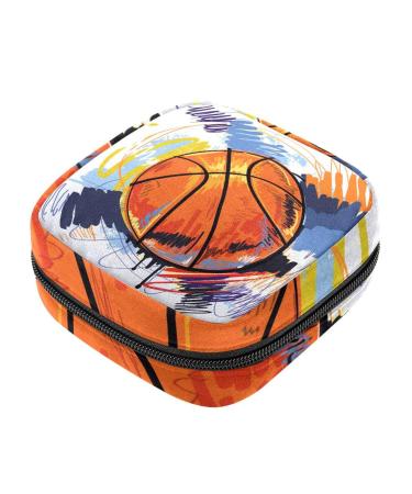 Basketball Graffiti Sport Art Women Binding Storage Pocket Portable Periodes for Women Teenage Girls Menstrual Cup Pocket Sight Doctor