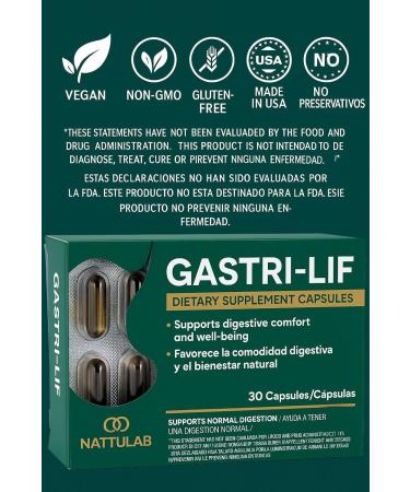 GASTRI-LIF 30 Capsules Herbal Dietary Supplement Cuachalalate Cancerina Chamomile Lemongrass & More Traditional Herbal Blend for Digestive Support Natural Non-GMO - Buy Online on GoSupps.com