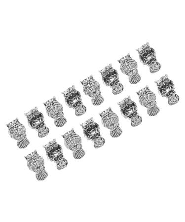 Sunnyclue hair pearls 69 pieces Viking hair bracelet necklace DIY jewelry hair decoration ancient silver column beads for hair braids