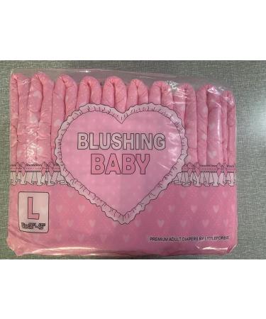 LittleForBig Adult Printed Diapers - Blushing Baby 10 Pack (Large 36-46) - Stylish & Comfortable Options for Adults - Buy Online on GoSupps.com
