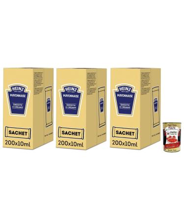 Italian Gourmet E.R. Heinz Mayonnaise Smooth & Cream mayonnaise (3 x 400 g boxes) each pack contains 200 10 ml single-sided sachets + Italian Gourmet Tomato Pulp