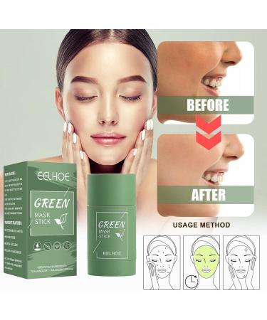 Green tea stick Natural Purifying Clay Masque Blackhead Remover with Green Tea Extract Skin Face Moisturizer for all skin types facial care products Qihuyi - Buy Online on GoSupps.com