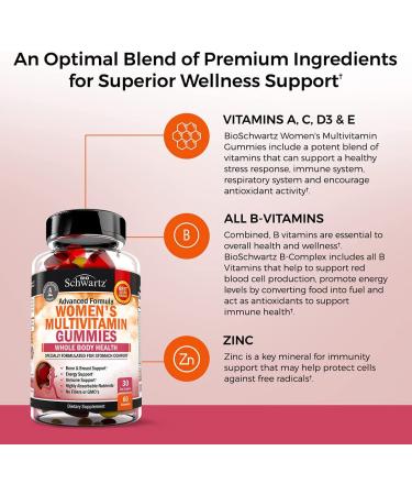 BioSchwartz Women's Multivitamin Gummies - Advanced Formula, 60 Count - Buy Online on GoSupps.com