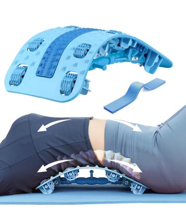 Begonia back extensor back massage device and neck extension 2 in 1 backhore back massage device with massage gears for the back pain relief and relaxation