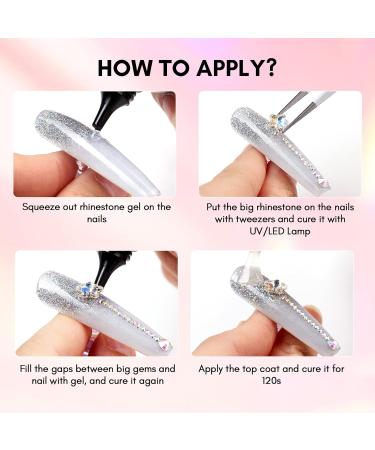 Makartt Pink Diamond Nail Design Glue Set - Rhinestones Flat Back Gems Tweezers & Storage Box for DIY Nail Art - Buy Online on GoSupps.com