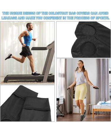 8 Pcs Black Ostomy Bag Cover - Odor Control, Stretchy & Washable Colostomy Bag Covers for Men & Women - Buy Online on GoSupps.com