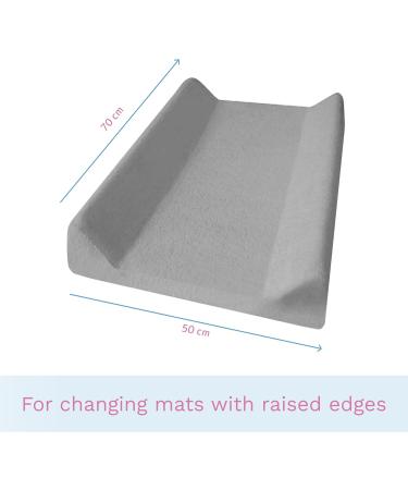 Grey Baby Changing Mat Terry Cover | 70x50 cm Nappy Changer with Raised Edges - Buy Online on GoSupps.com