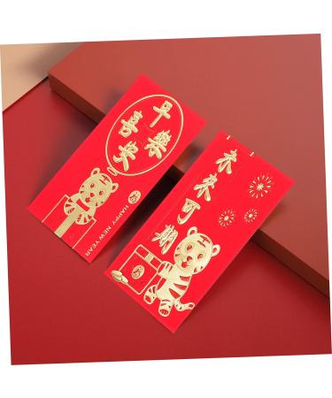 Lurrose 48pcs Year of The Tiger Red Envelope Lucky Money 2022 Hong Bao Envelope Lucky Money Envelopes Year of Hong Bao Red Envelope for New Year Lucky Money Packet Pocket China Paper Red Golden 11.5X8X0.1CM - Buy Online on GoSupps.com