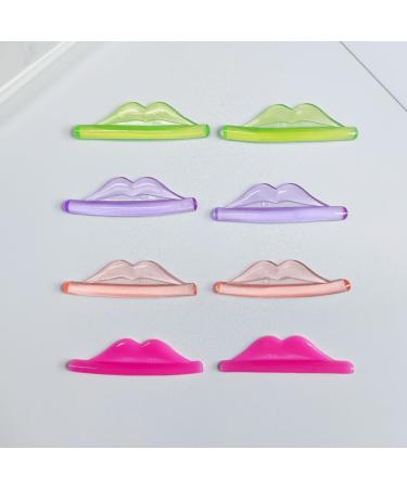 Lash Lift Rods 2024 New Lip Shape Reusable Air Bubble Silicone Eyelash Perm Pads 4 Size C Curl Lash Lifting Shield DIY No Glue Required Self Sticky Lash Lamination Tool