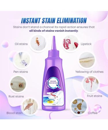 Shedmuller Stain Remover Shed Muller Active Enzyme Stain Remover Fast Stain Remover Laundry Stain Remover Stubborn Stains Cleaner Clothes Oil Stain Remover (Purple 1PC) - Buy Online on GoSupps.com