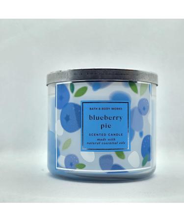 Bath & Body Works White Barn 3-Wick Candle w/Essential Oils - 14.5 oz - 2022 Spring Scents! (Blueberry Pie)