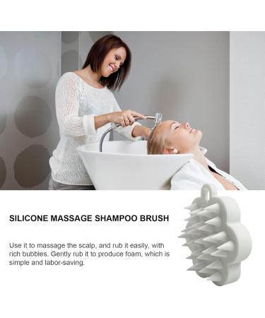 Shurzzesj Scalp Peeling & Shampoo Massage Device Hair Growth Brush for Men & Women | Silicone Shower Brush & Face Washer - White - Buy Online on GoSupps.com