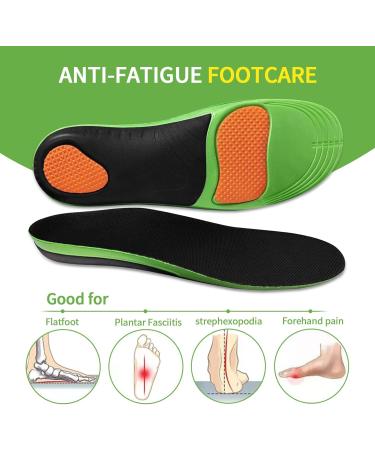 Plantar Fasciitis Insoles for Pain Relief | Orthotic Inserts for Flat Feet | High Arch Support | Shock Absorbing Daily Comfort Men 4.5-8.5 & Women 5.5-9.5 - Buy Online on GoSupps.com