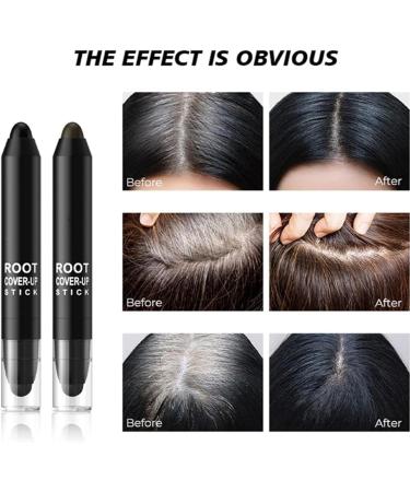 Disposable Hair Dye Stick - Instant White Hair Coverage Hair Color Pen Stick Black Root Touch Up Quick Cover Grey Hair Root Concealer for Unisex Men Women Windproof & Sweatproof (Black) - Buy Online on GoSupps.com