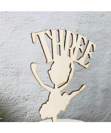 Personalised Cake Toppers Cake Decorations Ballet Girl Cake Toppers Exquisite Three Birthday Cake Decorations Baby Shower Party Dessert Decor Supplies (Color : Wood4) (Color : Wood3) (Color : Wood1) - Buy Online on GoSupps.com