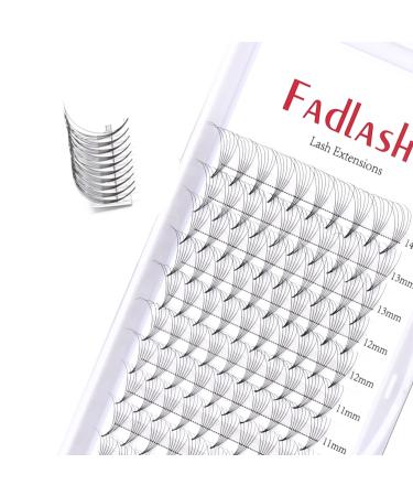 Volume eyelashes C curl 0.07mm 8-14mm 6d extensions natural long single eyelashes professional eyelash cluster natural fans (c curl 0.07mm 6d 8-14mm) 8-14 mm 6d-07-c