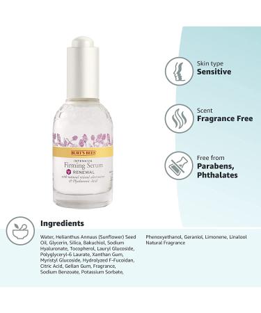 Burt's Bees Retinol Alternative Face Serum with Hyaluronic Acid - 1 oz | Intensive Firming Facial Care - Buy Online on GoSupps.com