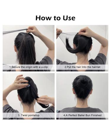30 Pieces Invisible Hair Grids - Elastic Hair Network for Women & Girls - Perfect for Ballet Dances - Black - Buy Online on GoSupps.com