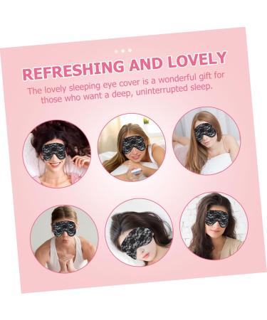 Lace Flowers Eye Eyeshadow Eye Protection Comfortable Eye Protection Cool Sleep Sleep Eye Elastic Eye Polyester Travel Glasses For 22x9x0.8cm Black - Buy Online on GoSupps.com