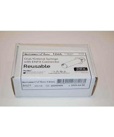 NeoMed at Home 12mL Bolus Reusable O-Ring Syringe with ENFit - Box of 15 - 300 Uses per Box - Buy Online on GoSupps.com