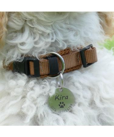 Personalized Dog Name Tag - Engraved Collar Tag 23mm | Custom Dog Cat & Puppy Tags with Symbol Selection | Ideal for Dog Day Gifts - Buy Online on GoSupps.com