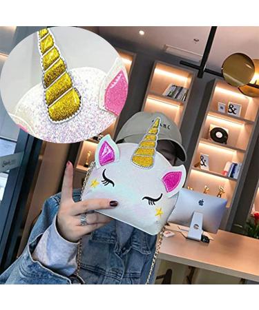 Shop Unique White Unicorn Shoulder Bag for Girls - Perfect for Cosmetics & Mini Essentials - Buy Online on GoSupps.com
