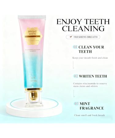 Niacinamide Whitening Toothpaste (2PCS) Fluoride-Free Formula Effectively Removes Stains & Deep Cleans for Brighter Teeth and Fresher Breath - Buy Online on GoSupps.com
