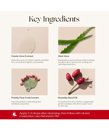 Trilogy AHA Resurfacing Serum - Lime Pearl & Rosehip Oil | 1.0 fl oz | Revitalize Skin & Improve Texture | International Shipping - Buy Online on GoSupps.com