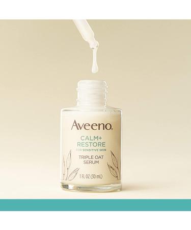 Aveeno Calm + Restore Triple Oat Serum for Sensitive Skin - 1 fl oz (30 ml) - Buy Online on GoSupps.com