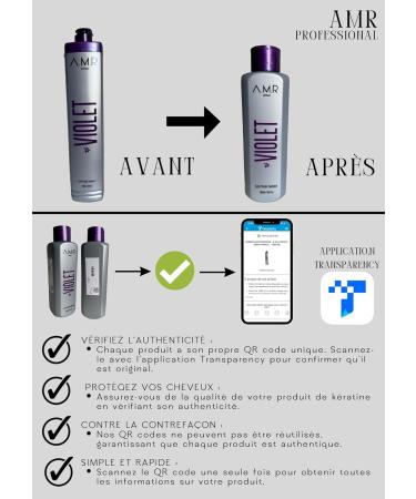 AMR Professional SMOOTHING VIOLET PROTEIN - EXTRA PROTEIN TREATMENT - WITHOUT FORMOL (1000 mL) - Buy Online on GoSupps.com