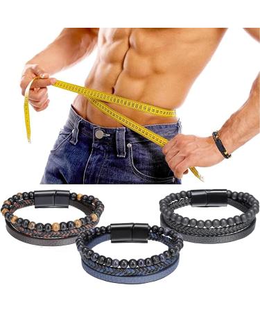Shop Tap Slimming Bracelets for Women & Men | Magnetic Closure Health Bangles | Unisex Hematite & Lava Stone for Fatigue Relief | International Shipping Available - Buy Online on GoSupps.com