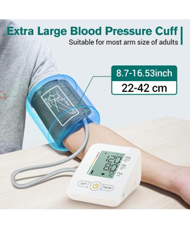 Upper Arm Blood Pressure Monitor with Extra Large Cuff - LCD Screen, Automatic Digital BP Machine for Home and Travel Use (Off-White) - Buy Online on GoSupps.com