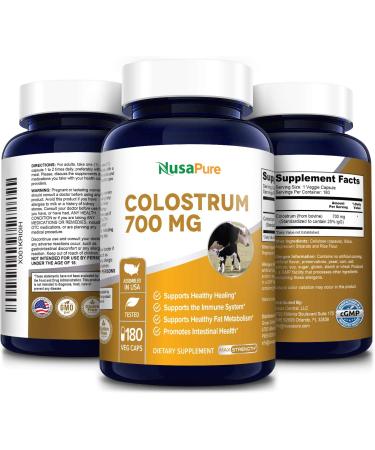 Colostrum 700mg | 180 Vegetarian Capsules | Non-GMO & Gluten-Free - Buy Online on GoSupps.com