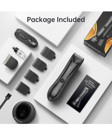 Buy Waterproof Pubic Hair Trimmer for Men - Manscape Groin & Body Shaver with Ceramic Blades LED Display & USB Rechargeable Dock - Buy Online on GoSupps.com