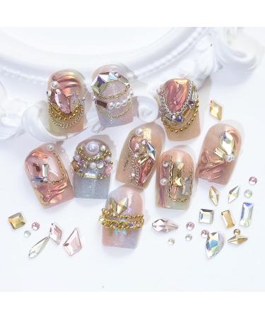 6 Grid Mixed Nail Rhinestones Nail Stones Nail 3D Nail Crystal for Manicures Nail Art Supplies Accessories Nail Art Decorations Kit - Buy Online on GoSupps.com