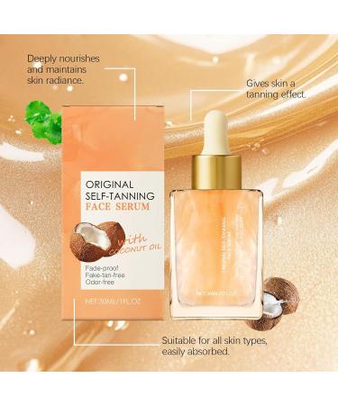 Gradual tanning lotion bronzing facial drops natural tanner without with soft tanning effect for women and men on the go - Buy Online on GoSupps.com