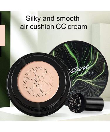 Hilareco Air Cushion CC Cream: Moisturizing Matte Concealer & Bright Makeup Base with Mushroom Sponge - 02 Natural - Buy Online on GoSupps.com