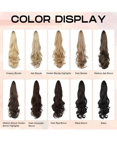SEIKEA Ash Brown Platinum Blonde Ponytail Extension 24 Inch 140g - Curly Wavy Synthetic Hairpiece for Women - Buy Online on GoSupps.com