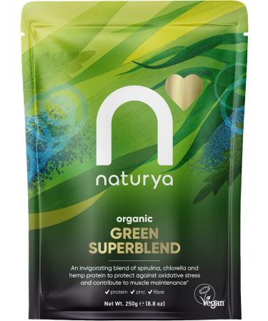 Naturya Organic Green SuperBlend 250g Alkalising Superfood Blend for Smoothies