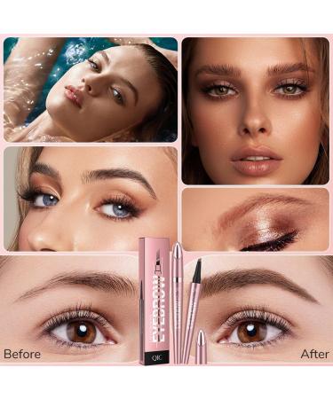 Magic Eyebrow Pencil with 4 Fork Tip 3D Microblading Eyebrow Pen Eye Brown Makeup Long-Lasting Eyebrow Pencil Long-lasting Natural Makeup Fine Stroke Magic Eyebrow Pencil Stay on All Day (Light Brown) - Buy Online on GoSupps.com