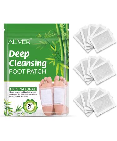 Deep Cleansing Foot Patches with Natural Bamboo Vinegar - Stress Relief & Deep Sleep (20 Pack) | International Shipping Available - Buy Online on GoSupps.com