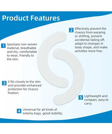 Ostomy Supplies Skin Barrier Strips | Colostomy Bag Skin Extender Strips (20 pcs) | Waterproof Hydrocolloid Half Rings - Buy Online on GoSupps.com