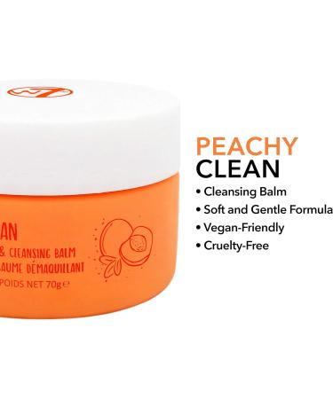 W7 Peachy Clean Makeup Remover & Cleansing Balm with Natural Peach Extract - Oil-Free Skin - 70g - Buy Online on GoSupps.com