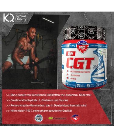 MLO CGT 5:3:2 Prowout Booster - Pure Creatine Creapure Powder L-Glutamine & Taurine - Vegan Gluten-Free Tasteless - 600g for Muscle Building - Buy Online on GoSupps.com