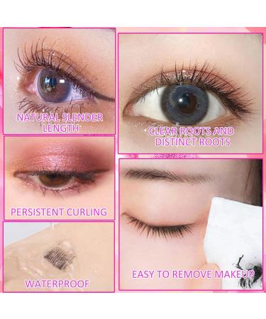  Futuhada Black Long Lasting Mascara - 4D Silk Fiber Mascara Volumizing and Lengthening Waterproof Smudge-Proof for Sensitive Eyes 8g - Buy Online on GoSupps.com