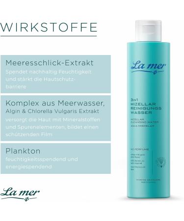  La Mer La Mer 3-in-1 Micellar Cleansing Water - Cleanser eye makeup remover and facial toner - Intensely hydrates - Nourishes the delicate eye area simultaneously - 200 ml - Buy Online on GoSupps.com