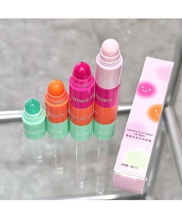 Lip care 4 colors moisturizing lip balm for lips natural shine longwearing lip care for travel and work - Buy Online on GoSupps.com