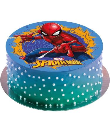 Dekora - 114398 Spiderman Cake Topper Made of Edible Paper | Made of Rice Paper Vegan Butter| 20 cm Spiderman Cobweb - Buy Online on GoSupps.com