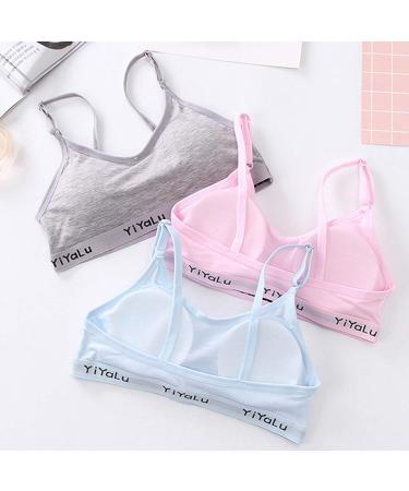 Girls Cotton Racerback Sports Bra 3 Pack - Comfortable Training Crop Tops - One Size - Buy Online on GoSupps.com