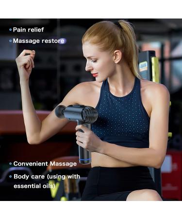 Deep Tissue Massage Gun for Athletes | 20 Speed Muscle Massager with 8 Replacement Heads and Side Screen - Buy Online on GoSupps.com